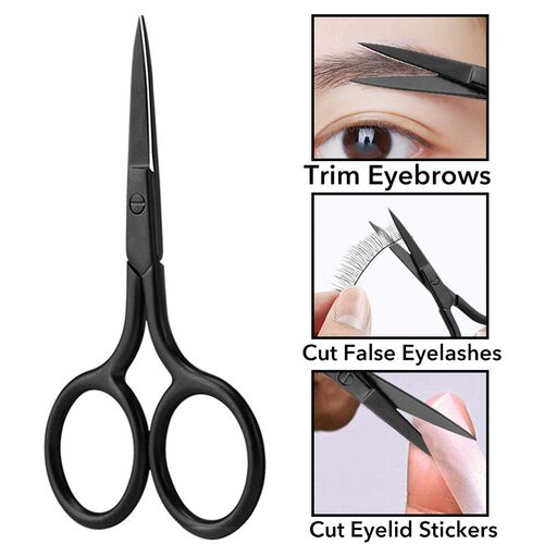 1Pc Stainless Steel Nose Hair Mini Small Scissors Eyelash Fa