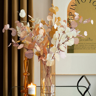 Autumn Artificial Plant Faux Leaves Eucalyptus Long Branch W