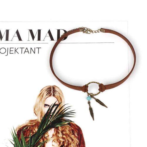 Short Large Circle Leather Clavicle Chain Collar Double Laye