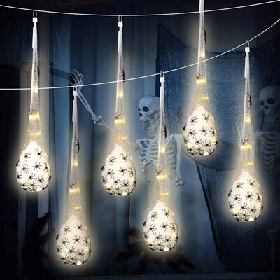 Halloween Decoration Hanging Light up Spider Egg Sacs Outdoo