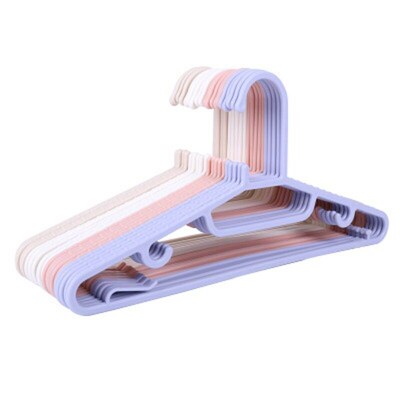 Coat hanger plastic non-slip coat hanger simple solid color