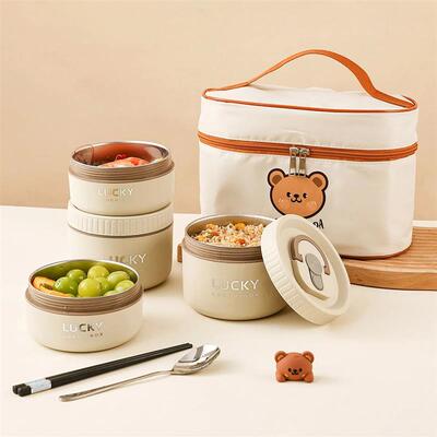 Microwave Thermal Lunch Box 304 Stainless Steel Insulated Fo