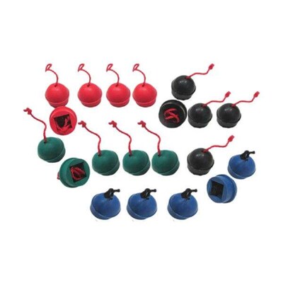 20x Billiard Chalk Holders Pocket Rubber with Cord Mix