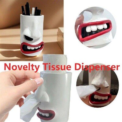Funny Face Tissue Holder Novelty Tissue Dispenser Night
