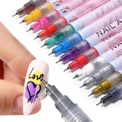1Set Nail Art Drawing Pen Graffiti Nail Acrylic Pen Waterpro