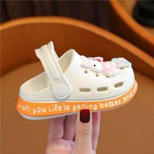 Kids Summer Outdoor Slippers Girl Baby Cartoon Pink Rabbit A
