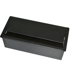 办公桌面带毛刷穿线孔盖电线走线缓冲过线盒盖板会议室插座穿线盒