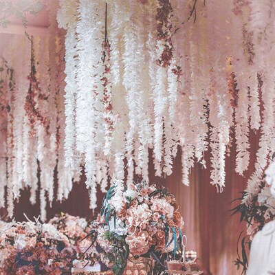 100CM artificial Cherry blossom vine silk flowers Sakura for