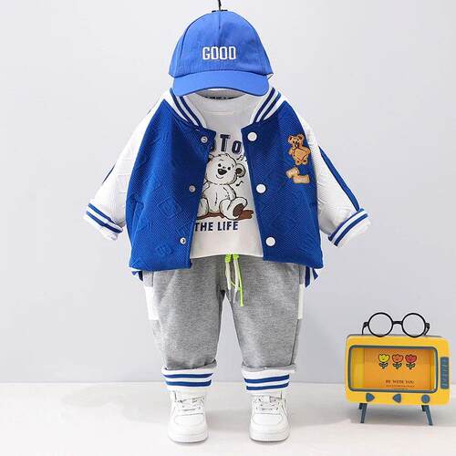 0-4 years old autumn new fashion cute car baby suit boys and