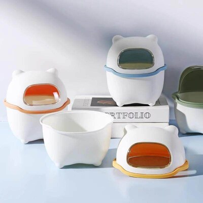Cute Mini Desktop Trash Can for Students, Small Bedside or H