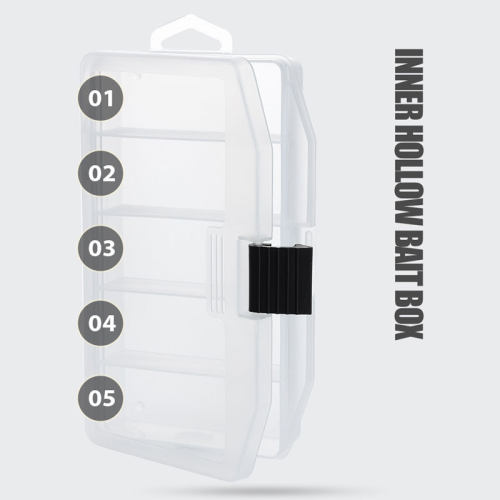 5 Grids Compartments Organizer Container Visible Plastic Fis