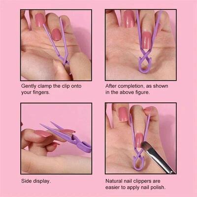 10/50pcs Nail Clip Shaping Clip Paint Spill-proof Mixed Colo