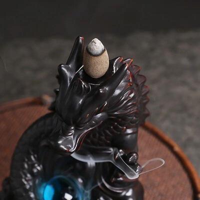 1pc, Dragon Backflow Incense Burner Ceramic Incense Holder,