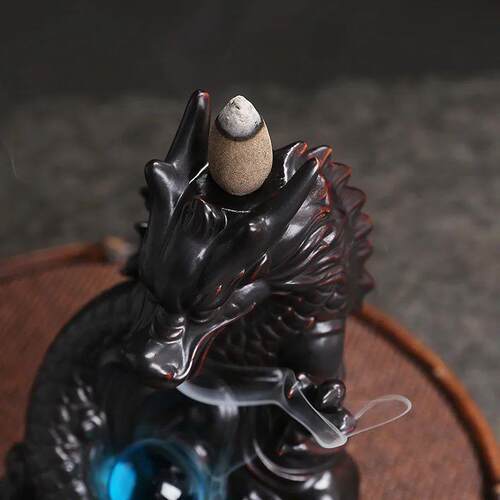 1pc, Dragon Backflow Incense Burner Ceramic Incense Holder,