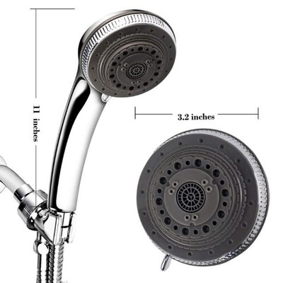 1Set 7 Functions Shower Head Kits 360 Degree Rotary High Pre
