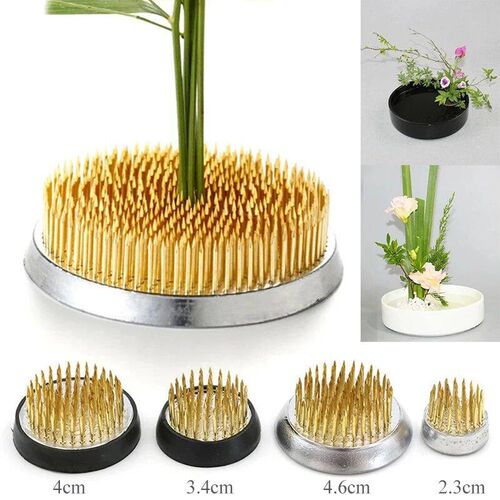 Round Ikebana Flower Frog With Rubber Gasket Art  Fixed Arra