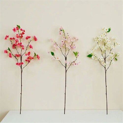 90cm Artificial Cherry Blossoms Branches Plastic Real Touch