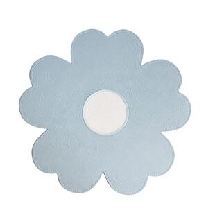 Color blocking flower leather placemat for home decoration