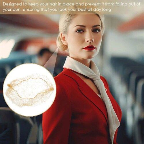 50pcs Hair Bun Covers Women Hair Net Covers Stewardess Hair