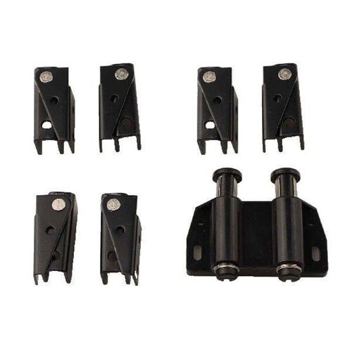 1set Stainless Steel Glass Door Hinge Double Head Magnetic