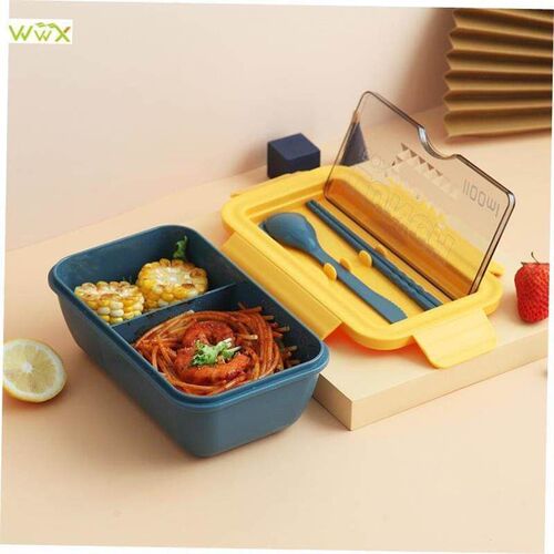 Microwave Lunch Box Portable 2 Layer Food Container Healthy
