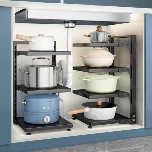 Kitchen storage rack bathroom Shelf Trolley iron shelves