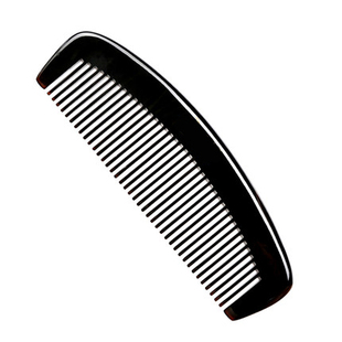 光滑圆润 梳头舒适 促进生发按摩梳 全齿天然黑水牛角梳子H-2