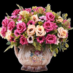Artificial rose bouquet suit plastic flowers fake flowers si