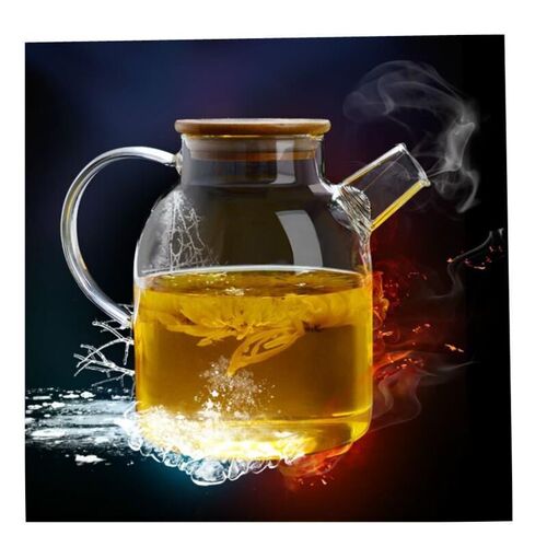 1L/1a5L Thickened Glass Water Bottle With Stainless Steel L