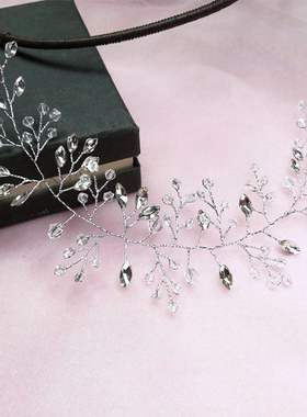Bride Hair Band White Crytal Headband Wedding Bridal Hair Ac