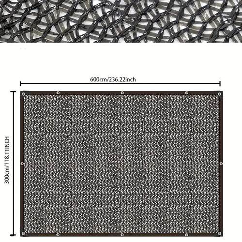 Black Shade Cloth Sunblock Mesh ver Taped Edge With Grommets