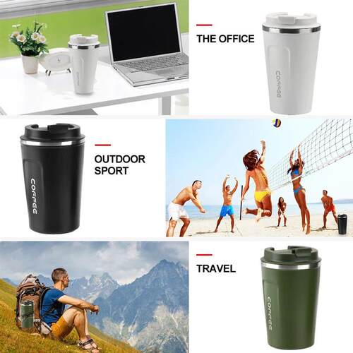 Thermo Cafe Double Stainless Steel Coffee Mug for Tea Water