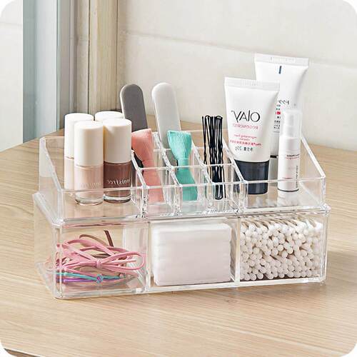 acrylic cosmetic box transparent clear make up organizer