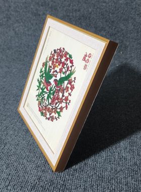 皮影摆台摆件陕西西安十二生肖皮影戏家居装饰画仿实木镜框送友人