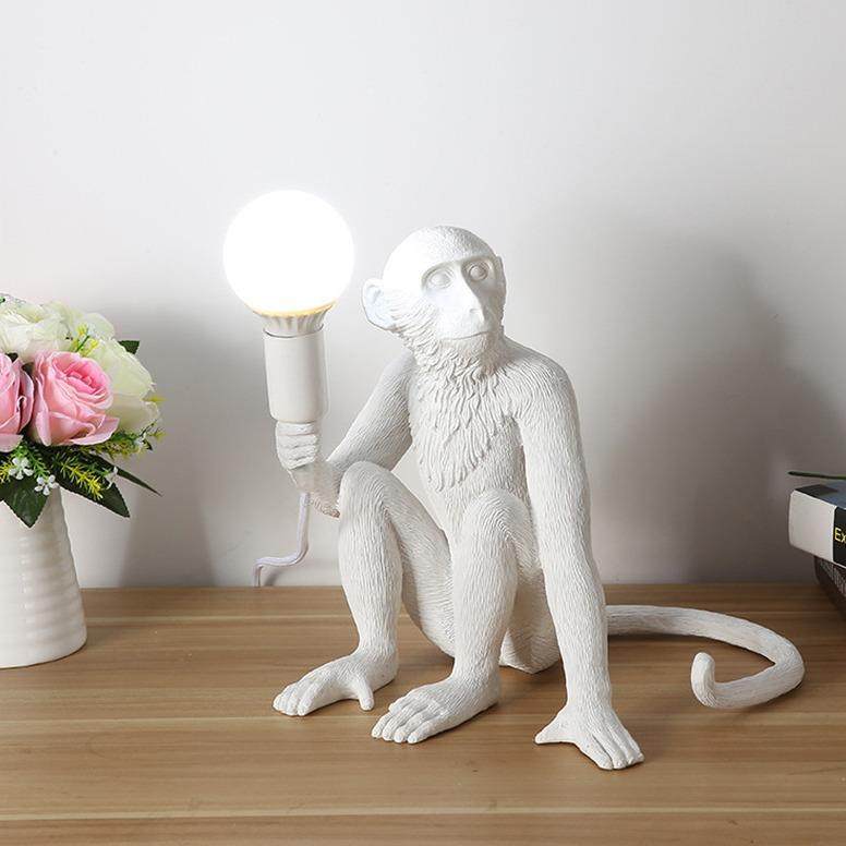 北欧麻绳猴子吊灯走廊卧室餐厅店面装饰台灯壁灯树脂仿猴子灯具,家装灯饰光源,智能吊灯,淘宝优惠券,粉丝福利购,淘宝优惠卷