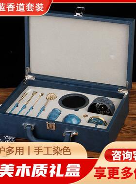 宏达全黄铜深林见鹿熏香炉沉香盘香檀香烤色香炉铜器摆件