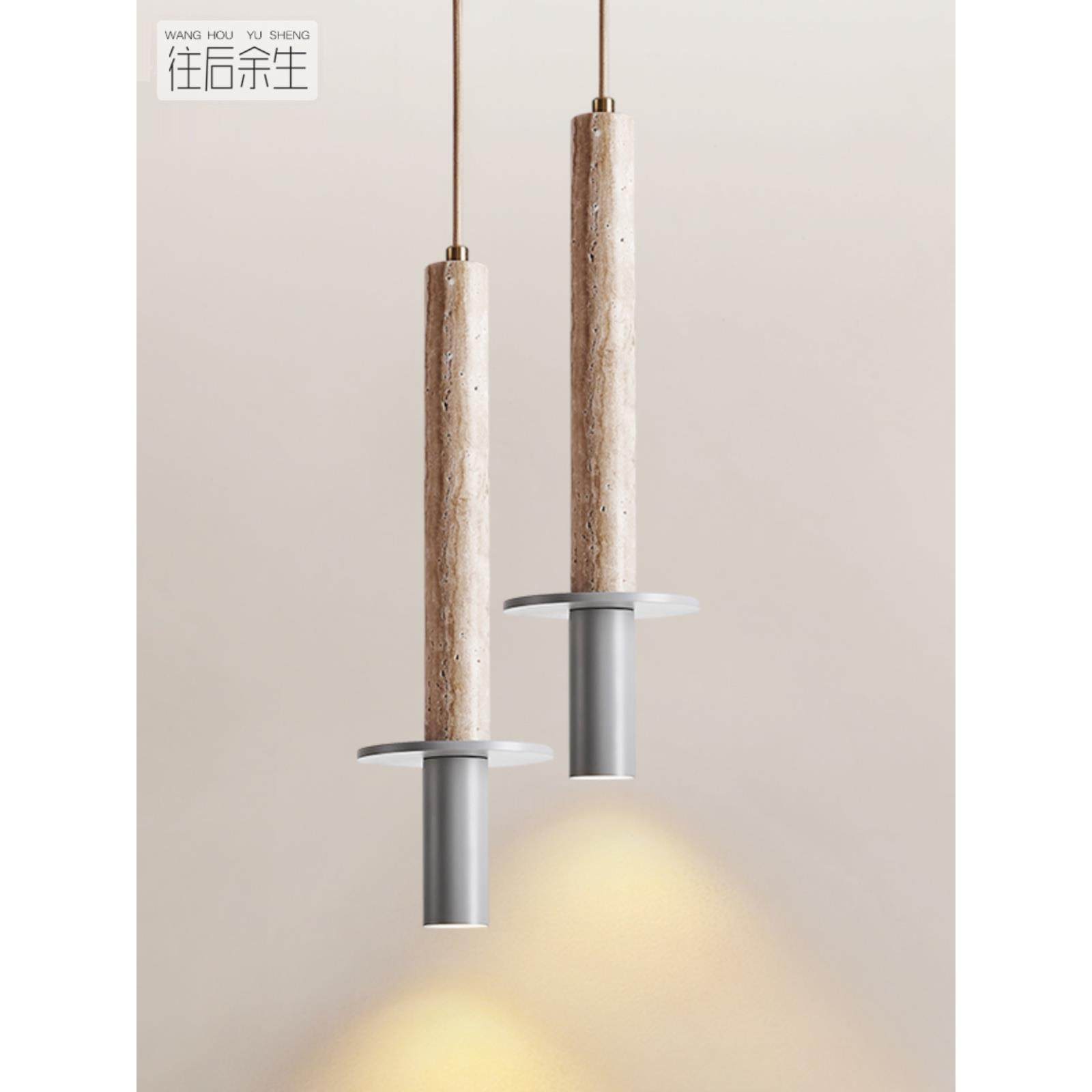 创意直筒餐厅吧台单头吊灯圆柱商用前台奶油风北欧卧室床头小吊灯,家装灯饰光源,智能吊灯,淘宝优惠券,粉丝福利购,淘宝优惠卷