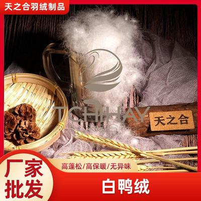 国标鸭吊羽绒 散装白鸭绒填充物 水洗高蓬松白鸭绒现货