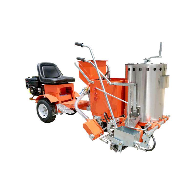 水泥路面手推式冷喷划线机座驾式热熔划线车停车位交通画线机图片