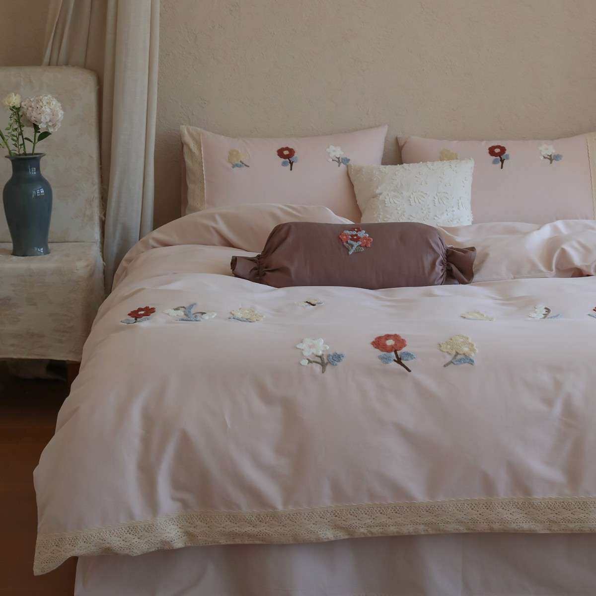 秋冬素雅100S纯棉磨毛四件套 加厚保暖绣花全棉床上用品床单被套,3C数码配件,其它配件,淘宝优惠券,粉丝福利购,淘宝优惠卷