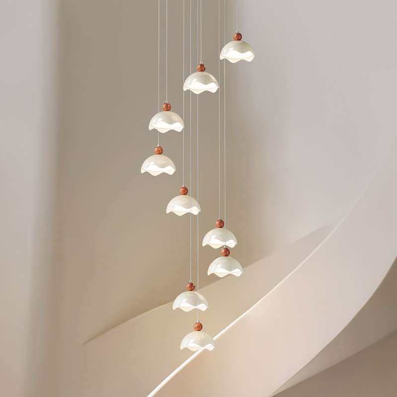 法式奶油风旋转楼梯间长吊灯loft公寓别墅现代简约大气复式楼吊灯,3C数码配件,其它配件,淘宝优惠券,粉丝福利购,淘宝优惠卷