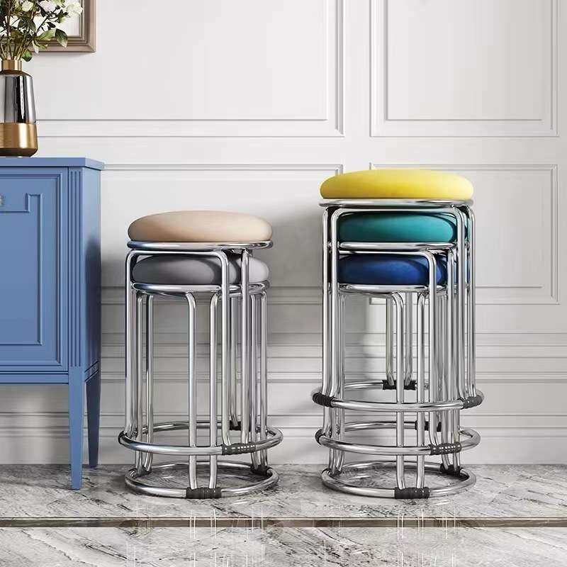 凳子家用圆形加粗加厚钢筋铁凳可叠放餐桌板凳不锈钢实木凳塑料凳,3C数码配件,其它配件,淘宝优惠券,粉丝福利购,淘宝优惠卷