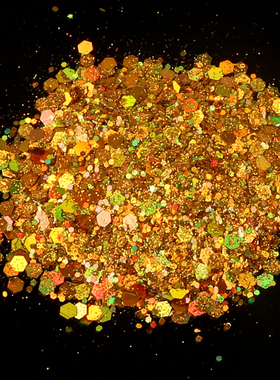 50G Holographic Mixed Hexagon Shape Chunky Nail Glitter Silv