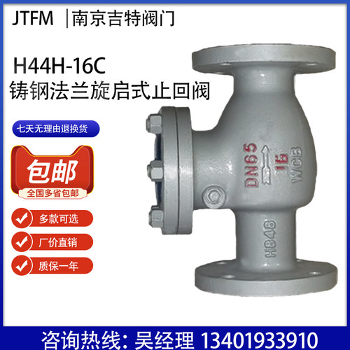 HH-1CC碳铸钢法兰旋启式止回单向防倒流水蒸汽止逆