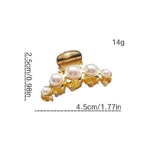 Mini Pearl Hairpin Alloy Small Grab Clip Elegant Edge Bangs