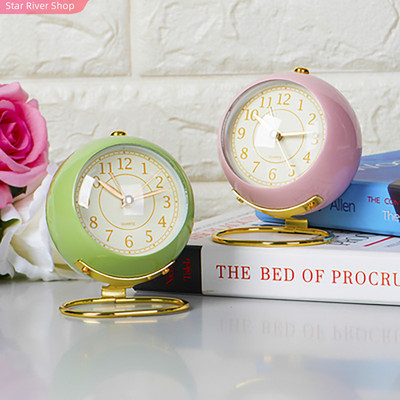Creative Alarm Clock Vintage Desk Clock Silent Pointer Clock
