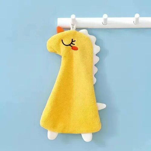 1PC Coral Fleece Hangable Thicken Towel Cartoon Dinosaur Tow