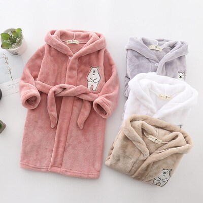 Kids Bathrobe for Girl Children Clothing Girl Flannel Bath R