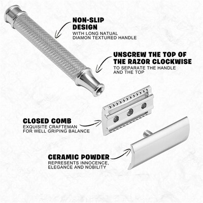 Premium Single Blade Safety Razors, Double Edge Razor Blade,