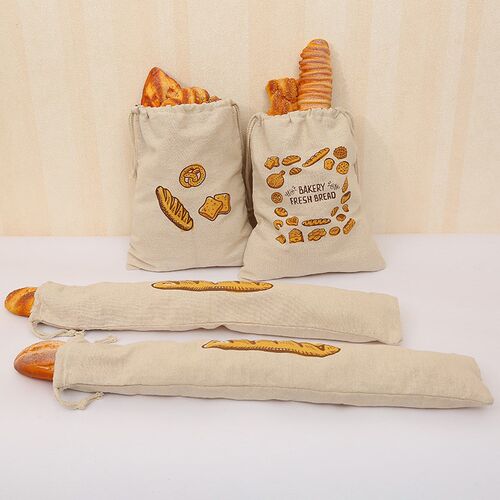 Bread Bags Reusable Drawstring Bag For Loaf Homemade Artisan